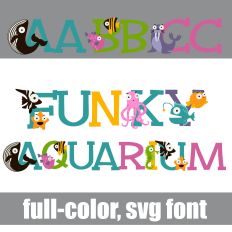 Funky Aquarium Color Font