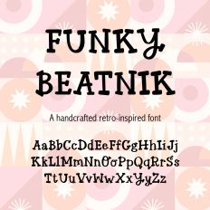 Funky Beatnik Slab Serif - Craft Font for Silhouette Studio