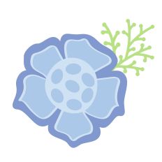 Funky Flower with Fern Branch - Layered Floral Design for DIY Crafts - Silhouette Studio