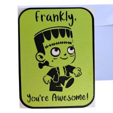 Funny Frankenstein Halloween Card SVG
