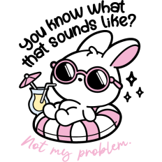  cute relaxed bunny with funny quote