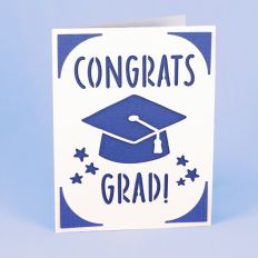 Congrats Grad with Cap - Graduation Card - A2 Insert Card