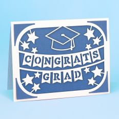 Congrats Grad Banner - Graduation Card - A2 Insert Card