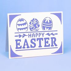 Happy Easter with Eggs - Easter Card - A2 Insert Card