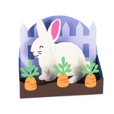 Bunny in Carrot Garden - 3D Easter Card