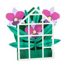 Cattleya Orchid Greenhouse Card - 3D Any Occasion Card