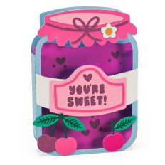 You’re Sweet! - Cherry Jam Jar - 3D Card Silhouette Studio File