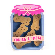 You’re a Treat! Dog Treat Jar Card - 3D Card