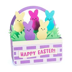 Easter Basket with Peeps Card - 3D Easter Card