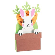 Easter Bunny Face in a Carrot Pot - 3D Easter Box Card
