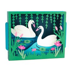 Elegant Swans Card - 3D Any Occasion Card