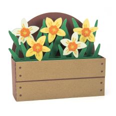 Garden Bed with Daffodils Card - 3D Spring & Easter Card