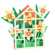 Daffodil Greenhouse Card - 3D Box Card