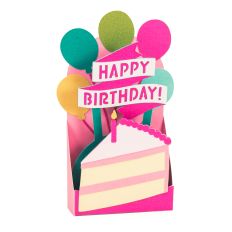 Happy Birthday Cake Slice - 3D Birthday Card