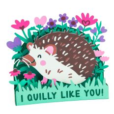 I Quilly Like You - Hedgehog 3D Valentine’s Day Card