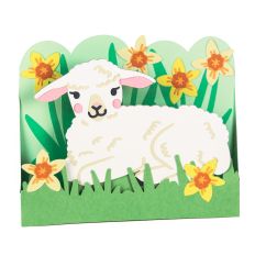Lamb in Daffodils Card - 3D Easter and Spring Card