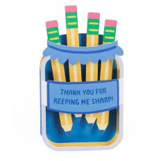 Pencil Jar Card - Teacher Appreciation 3D Box Card