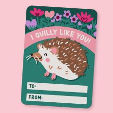 I Quilly Like You - Punny Print and Cut Classroom Valentines