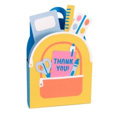 School Backpack Card - Teacher Appreciation 3D Box Card