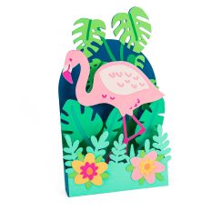 Tropical Flamingo - 3D Birthday Card