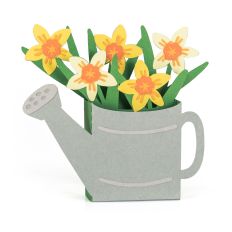 Watering Can with Daffodils Card - 3D Spring Box Card