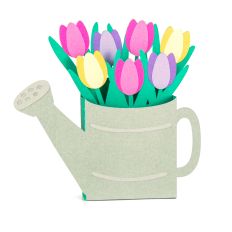 Watering Can with Tulips Card - 3D Spring Box Card