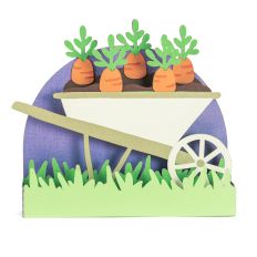 Wheelbarrow with Carrots Card - 3D Easter Box Card