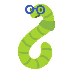 Cute Book Worm Design for Silhouette Studio