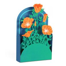 California Poppies Card - 3D Box Card