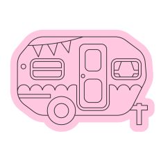 Cute Camper Sketch Design