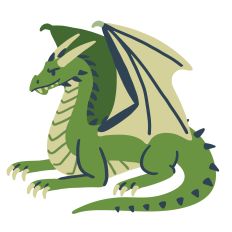 Laying Dragon Design for Silhouette Studio