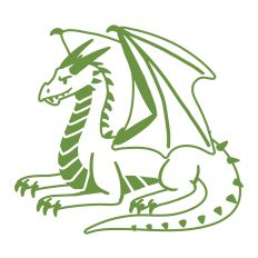 Laying Dragon Design - Single Color