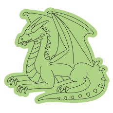 Laying Dragon Sketch Design