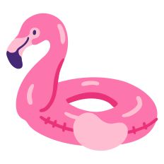 Flamingo Pool Floatie Design for Silhouette Studio