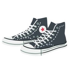 High Top Sneakers Design for Silhouette Studio