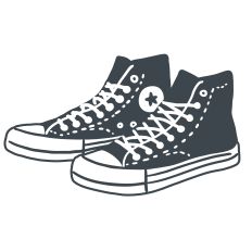 High Top Sneakers Design - Single Color
