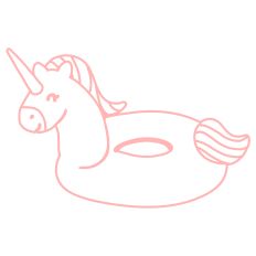 Unicorn Pool Floatie Design - Single Color