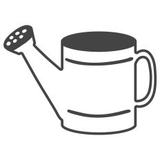 Watering Can Design - Single Color - For Silhouette Studio