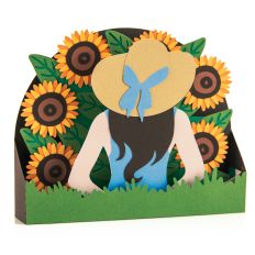 Sun Hat with Sunflowers Card - 3D Box Card