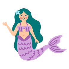 Swimming Mermaid Design for Silhouette Studio