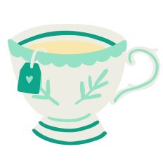 Vintage Teacup - Layered Design