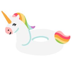 Unicorn Pool Floatie Design for Silhouette Studio