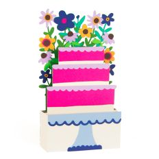 Wildflower Birthday Cake Card - 3D Box Card