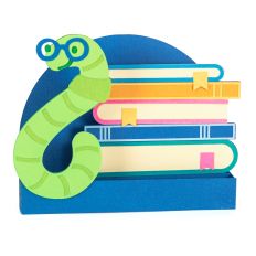 Book Worm Card - 3D Box Card