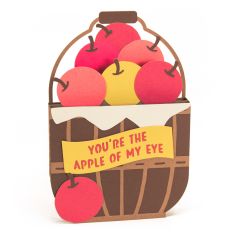 Apple Basket Card - 3D Autumn Box Card