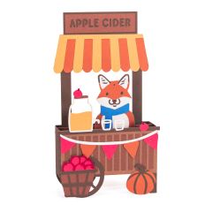Apple Cider Stand Card - 3D Autumn Box Card