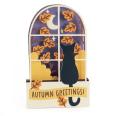 Autumn Window Card - 3D Box Card