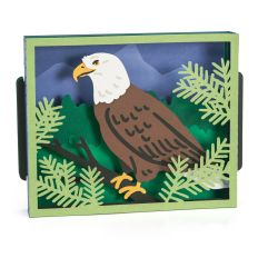 Bald Eagle Scene Card - 3D 4th of July Box Card