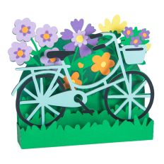Bike with Flowers Card - 3D Any Occasion Box Card