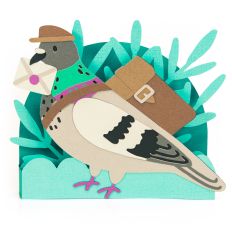 Carrier Pigeon Card - 3D Box Card